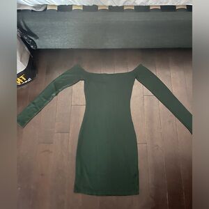 Green garage dress